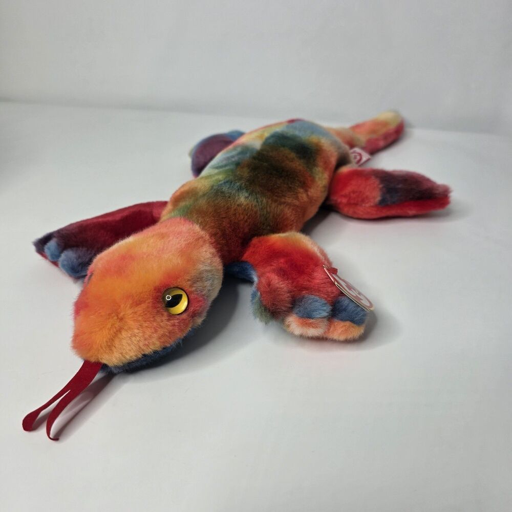 Ty Lizzy the Lizard Large Plush Beanie Buddy Stuffed Animal Plush